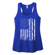 Ladies American Flag Tank Blue