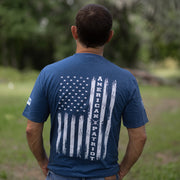 American Flag T-shirt Blue