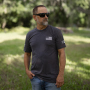 American Flag T-Shirt Grey