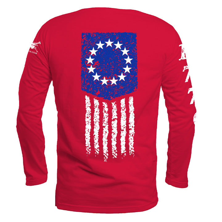 1776 Betsy Ross Flag Long Sleeve Dry Fit Shirt