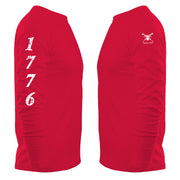 1776 Betsy Ross Flag Long Sleeve Dry Fit Red Shirt