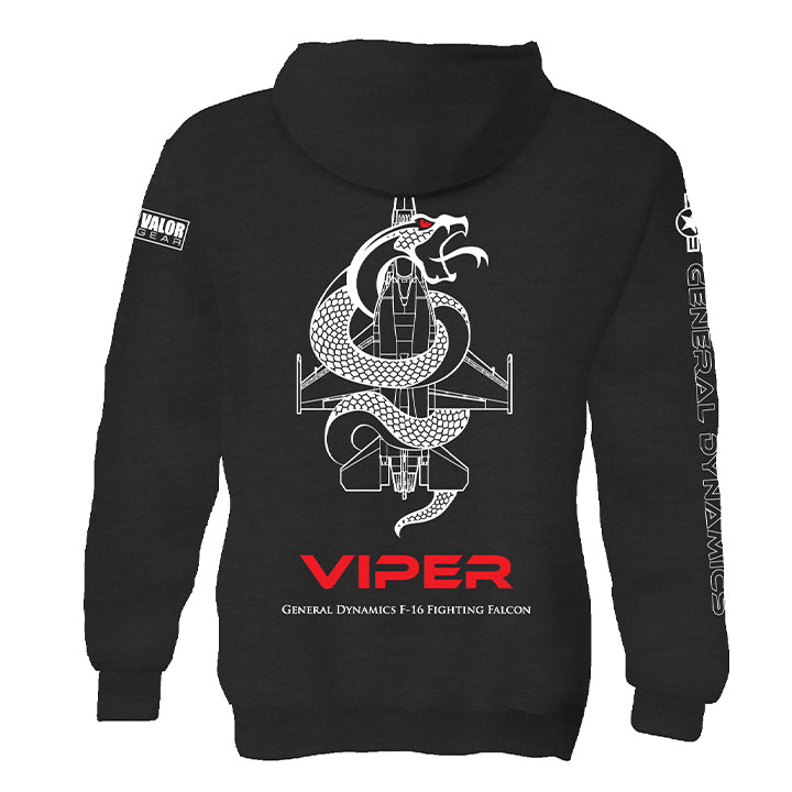 F-16 Fleece Pullover Hooded Sweatshirt