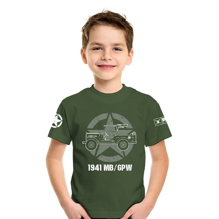 1941 Willys Jeep Kids T-shirt
