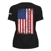 Ladies American Patriot Flag T-Shirt