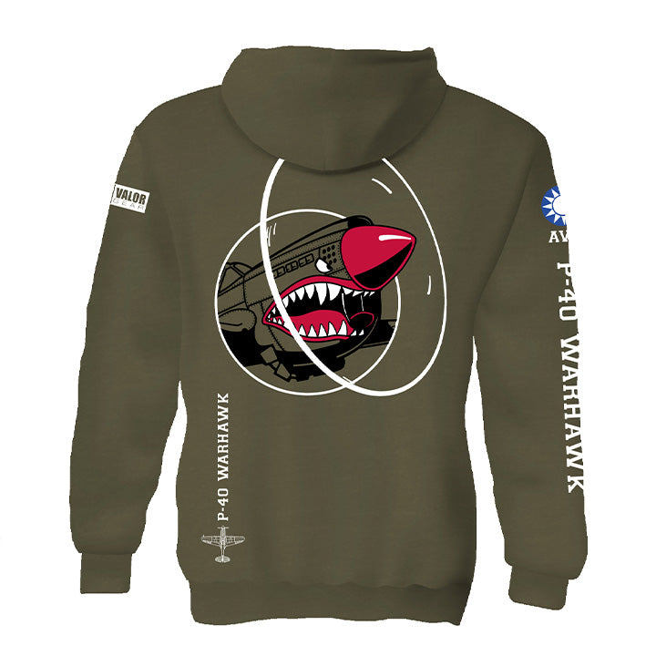 P-40 Warhawk Fleece Pullover Hooded Sweatshirt