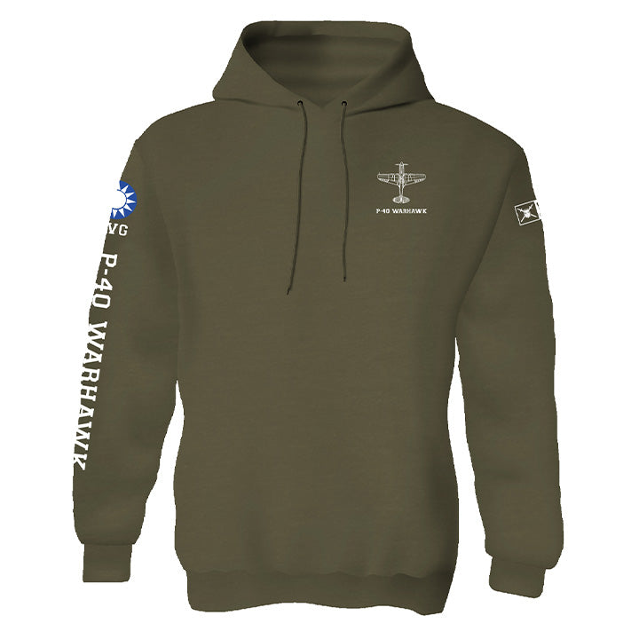 P-40 Warhawk Fleece Pullover Hooded Sweatshirt