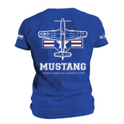 P-51D Mustang T-shirt blue back