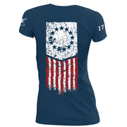 Ladies 1776 Betsy Ross Flag V-Neck