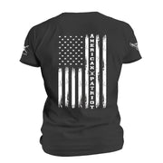 American Flag T-shirt Grey