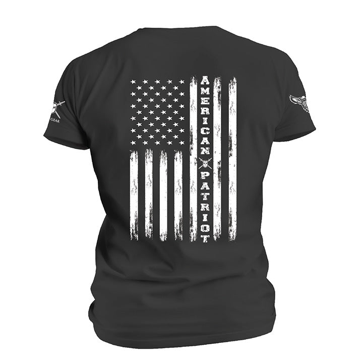 American Flag T-shirt Grey