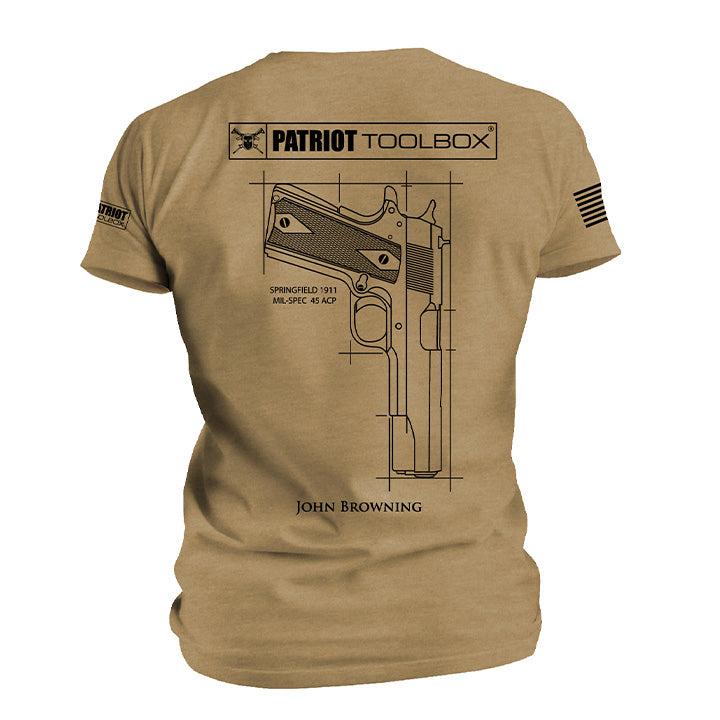 1911 T-shirt John Browning gun graphic