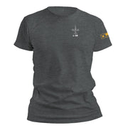 Black t-shirt with a white L-39 jet graphic