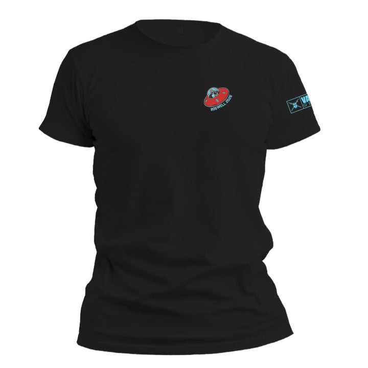 Navy blue t-shirt with alien space ship