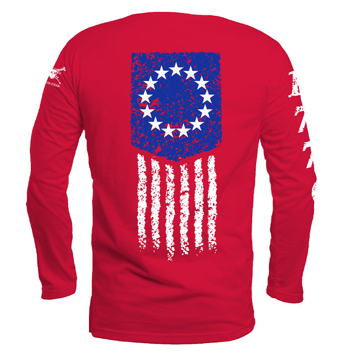 Betsy Ross Flag Long Sleeve Dry Fit Shirt