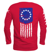 Betsy Ross Flag Long Sleeve Dry Fit Shirt