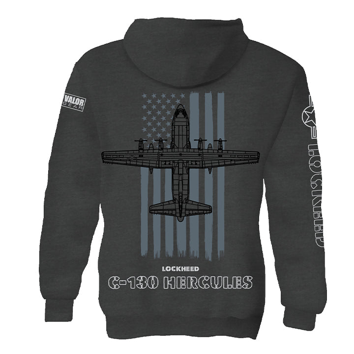 C-130 Fleece Pullover Hooded Sweatshirt