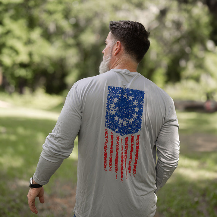 Betsy Ross Flag Long Sleeve Dry Fit