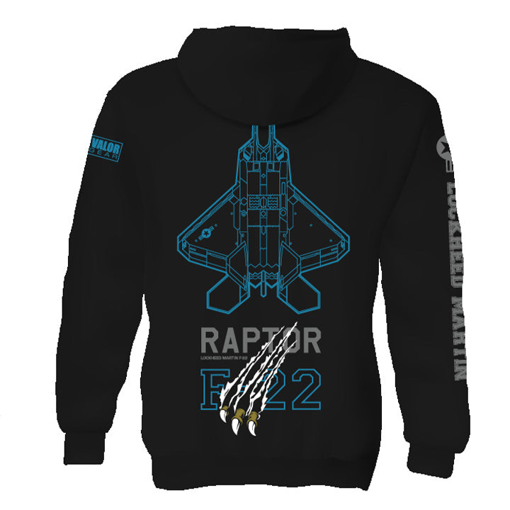 F-22 Raptor Fleece Pullover Hooded Sweatshirt