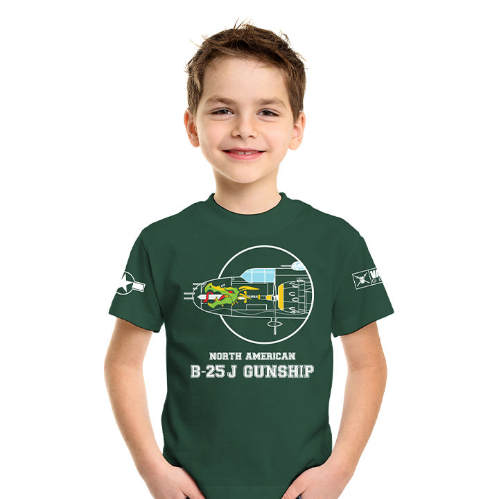 B-25J Nose Art Kids T-shirt