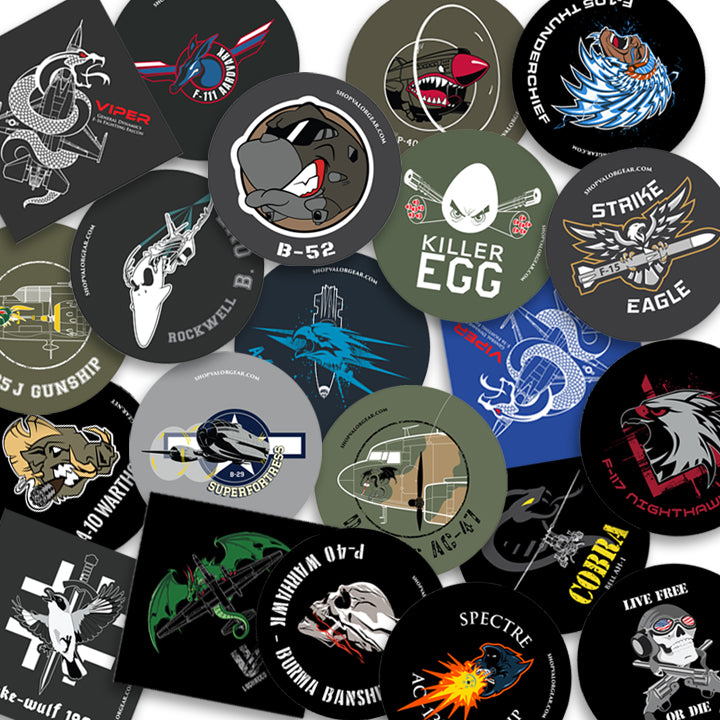 Mascots, Nose art & other Icons-Veteran Drawn Sticker Pack