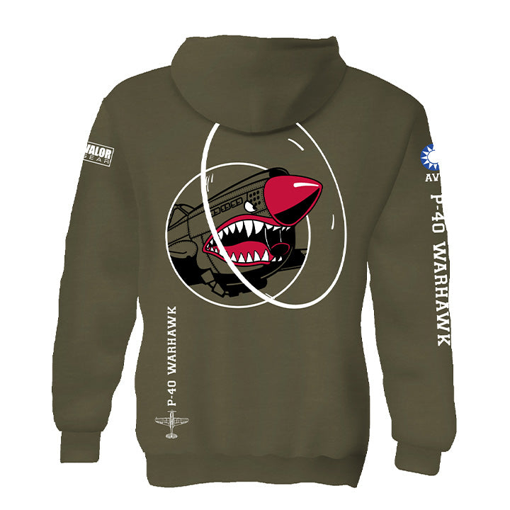 P-40 Warhawk Fleece Pullover Hooded Sweatshirt