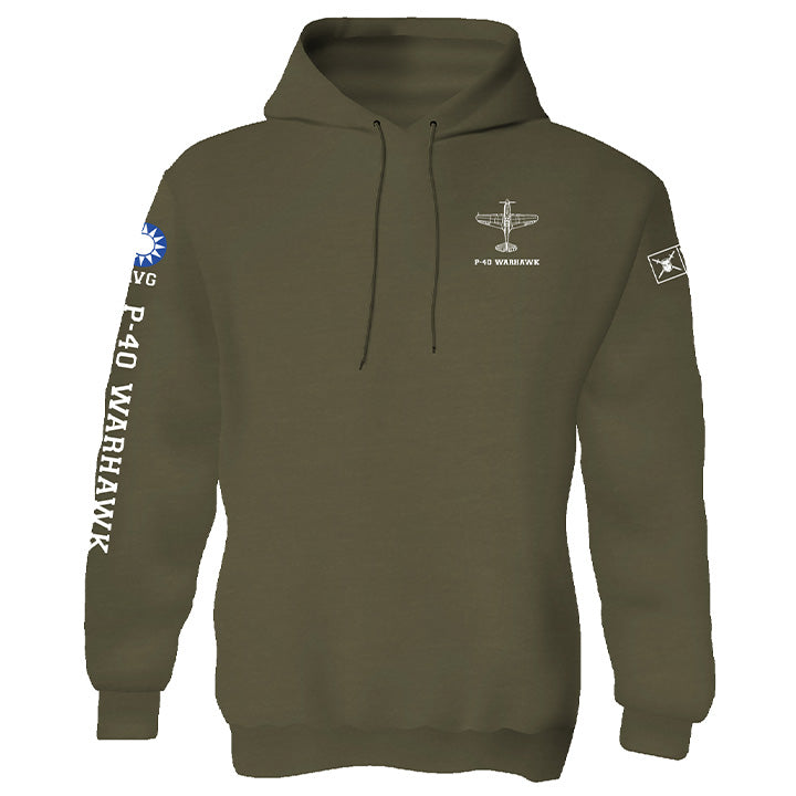 P-40 Warhawk Fleece Pullover Hooded Sweatshirt