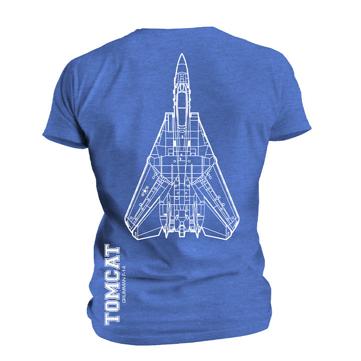 F-14 Tomcat Blueprint T-shirt