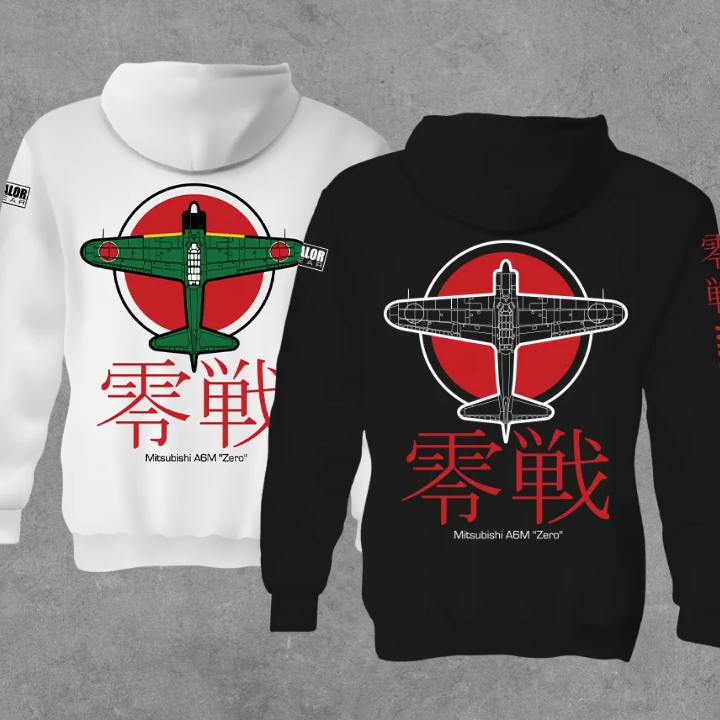 A6M Zero Fleece Pullover Hooded Sweatshirt