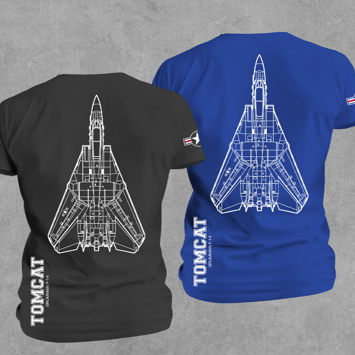 F-14 Delta Wing T-shirt Updated for both Charcoal and Blue colorways