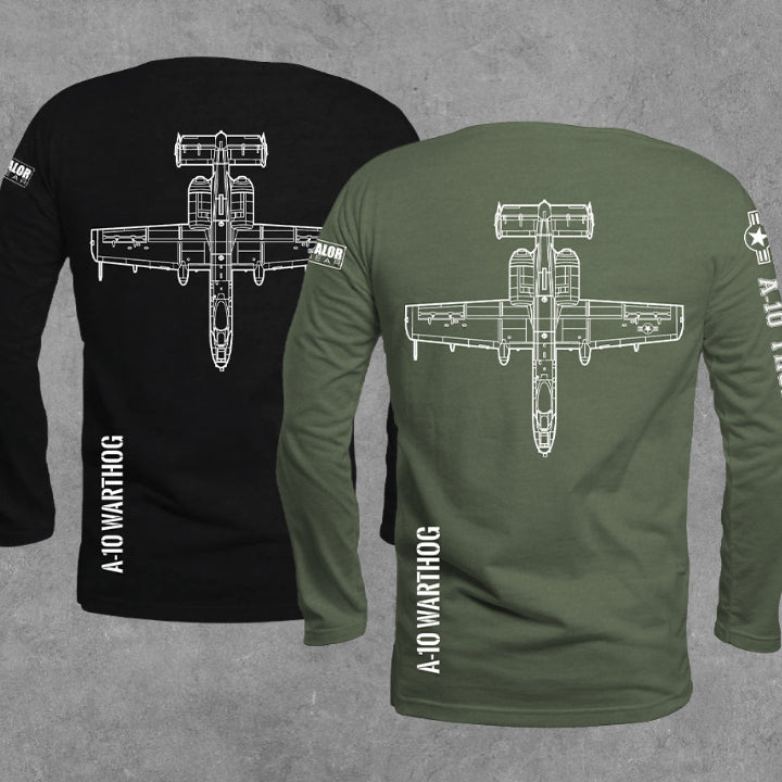 A-10 Warthog Fairchild Republic Thunderbolt II Long Sleeve Shirt